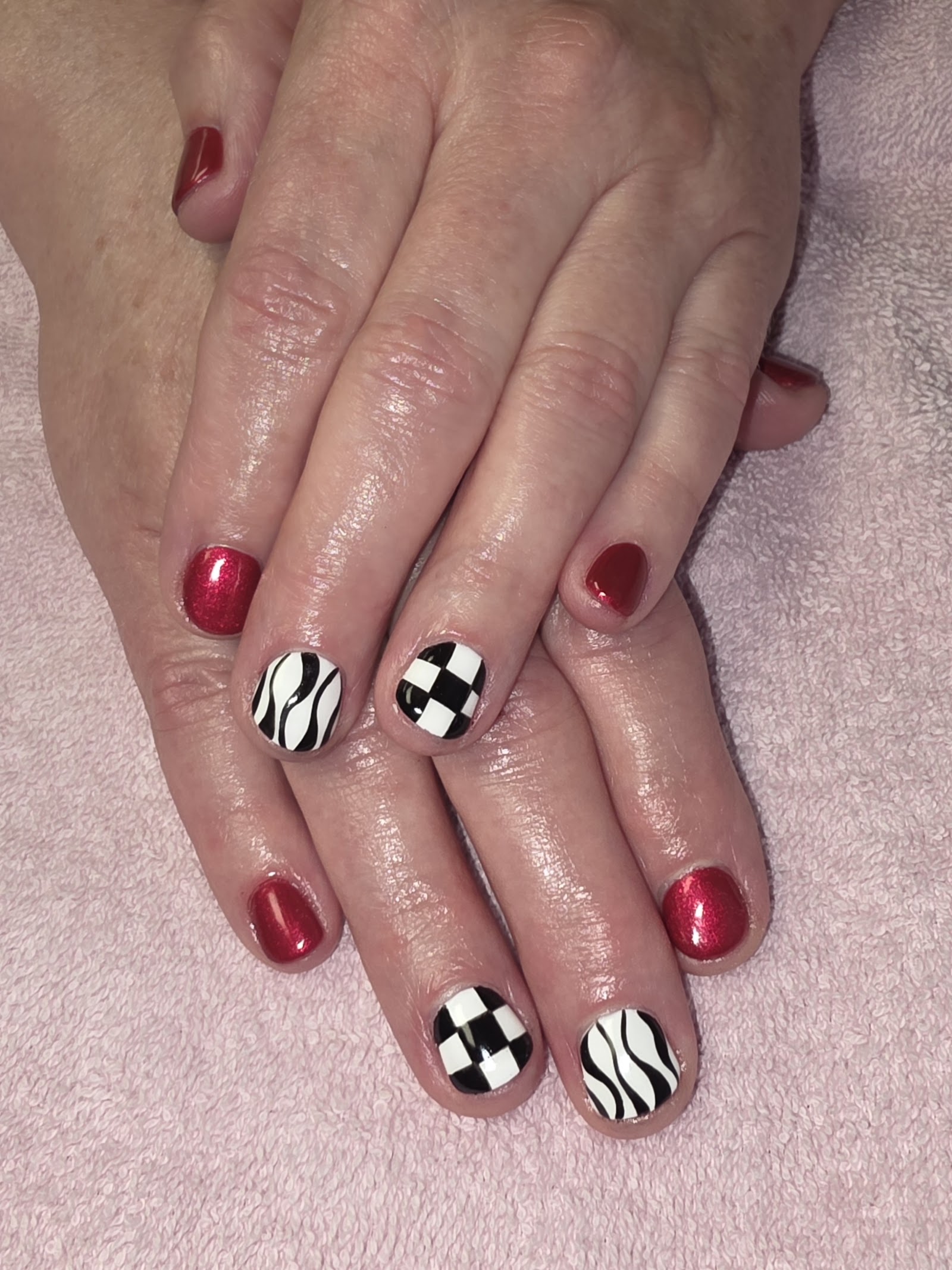 Onyx and Aura nail work in Littleton, Colorado